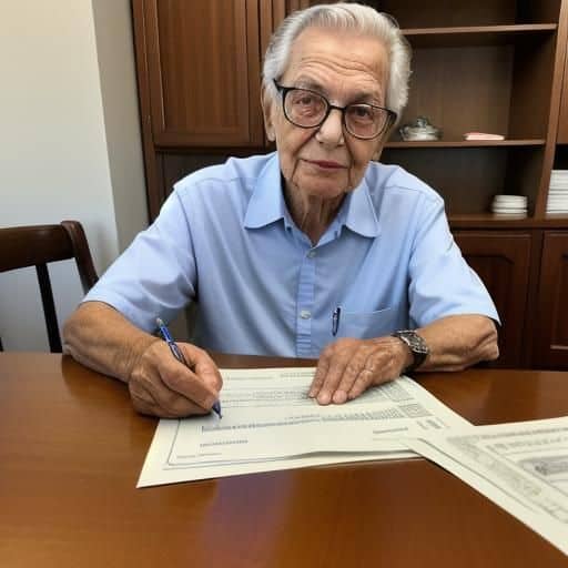 Imagem de uma profissional de saúde conversando com paciente, discutindo documentos clínicos em ambiente hospitalar.