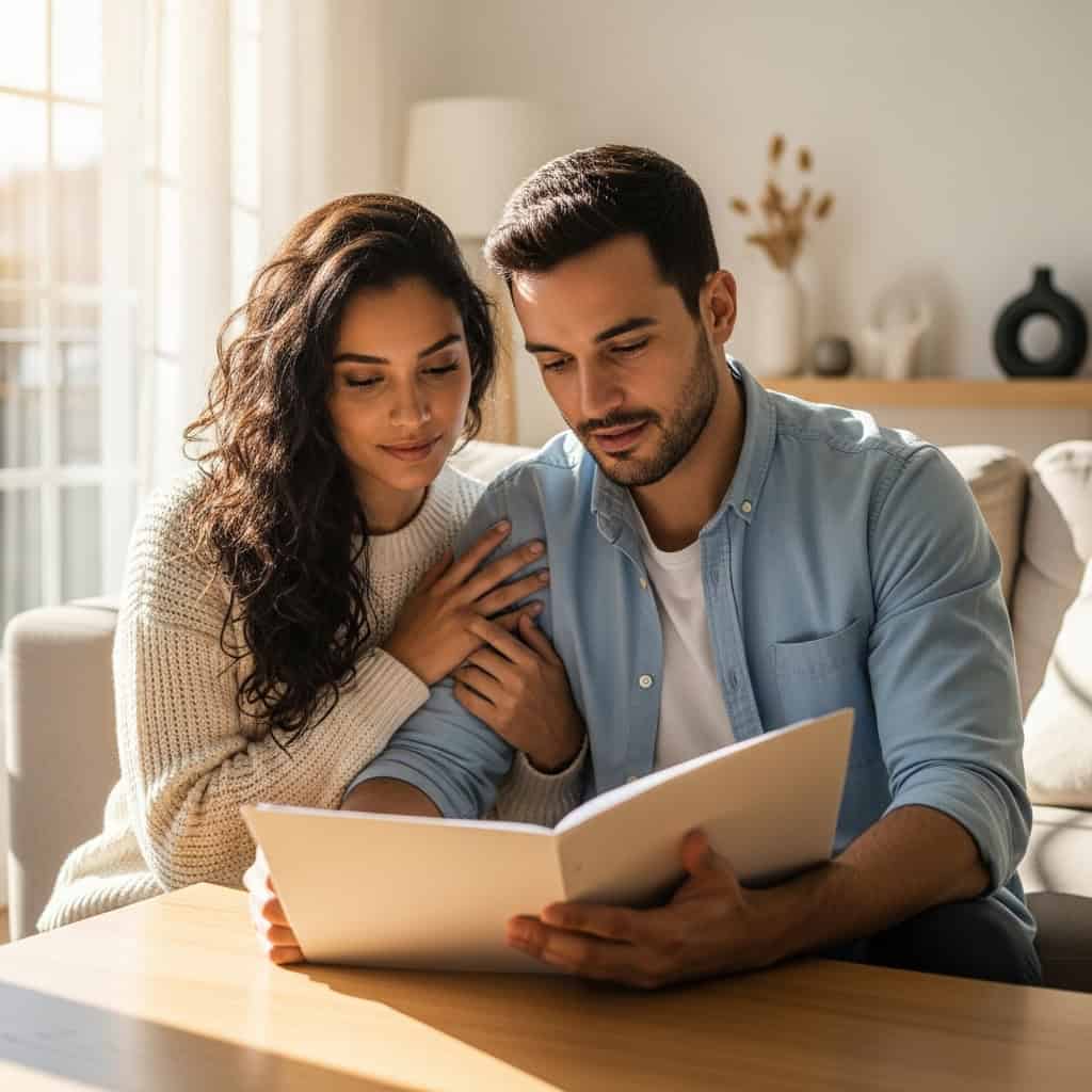 Imagem de uma profissional de saúde conversando com paciente, discutindo documentos clínicos em ambiente hospitalar.