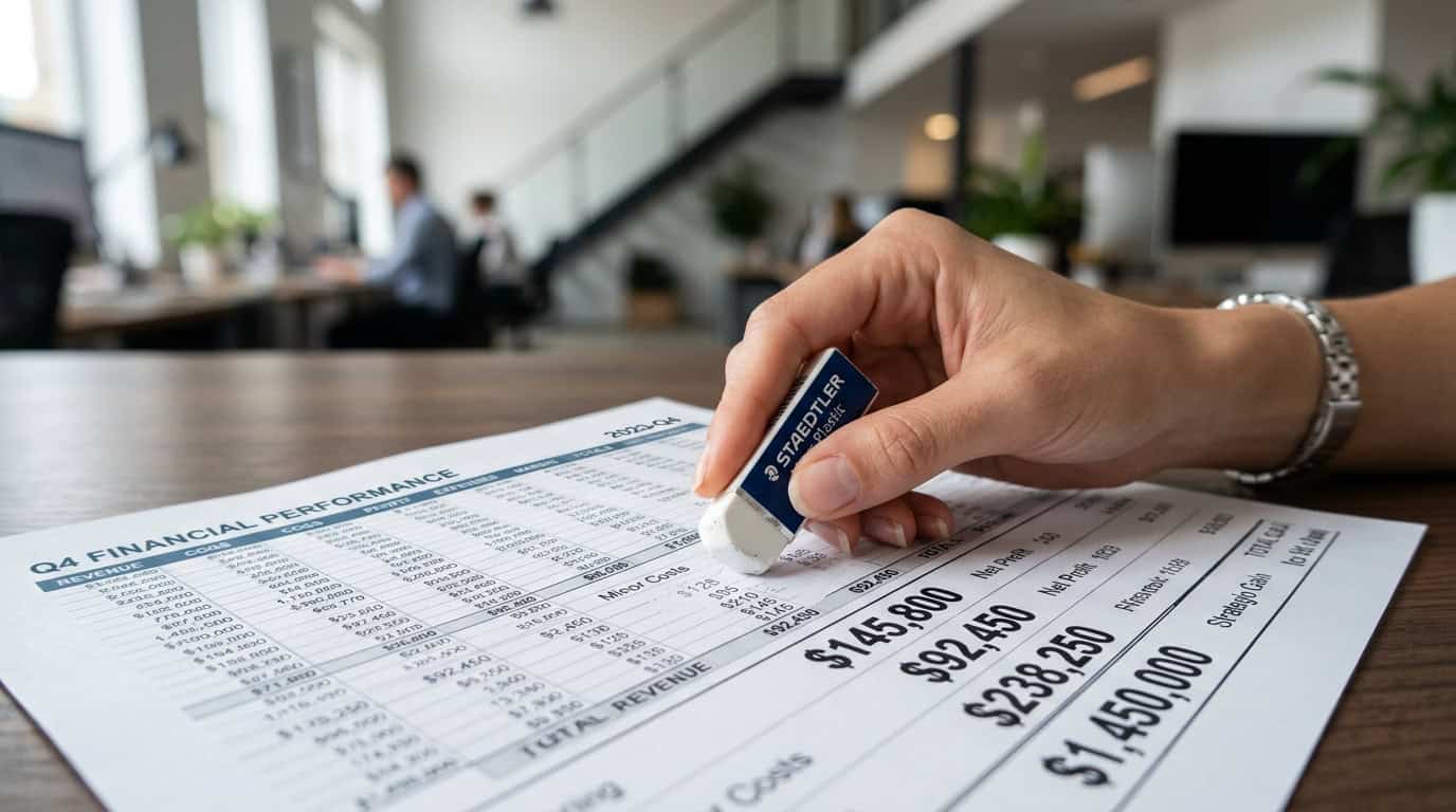 Imagem de pessoa marcando documento financeiro com borracha, ilustrando estratégia legal para aument.